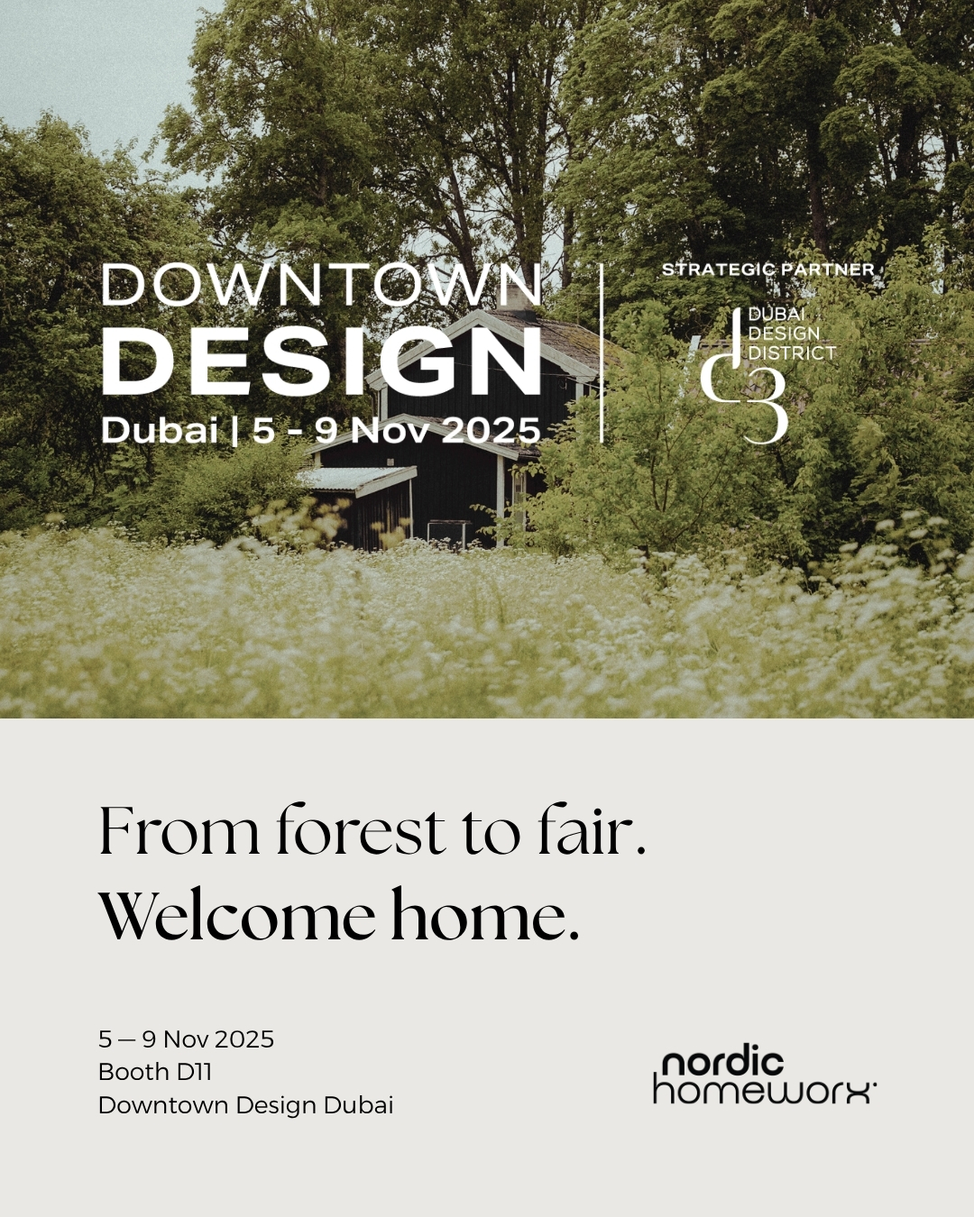 A little piece of Swedish calm in the heart of Dubai. Our Nordic Cabin combines natural materials, intentional light and design that just feels right. Welcome home.

With Styled Habitat leading the concept, and Ikonhouse, Viabizzuno, Fronteriors, Oryx, Quooker and Biscuit helping us bring it to life.

Visit us next week at booth D11.

#TheNordicCabin #DTD2025 #FromForestToFair #NordicHomeworx

@downtowndesignd @styledhabitat @ikonhouse_interiors @viabizzunoprogettiamolaluce @fronteriors @oryxdoors @quookeruae @biscuit.supplies