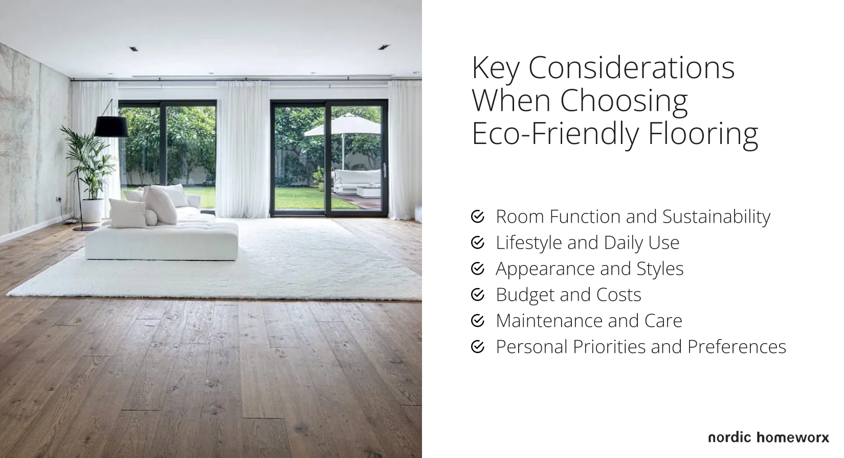 Factors to Consider When Choosing the Right Eco-Friendly Flooring by Nordic Homeworx