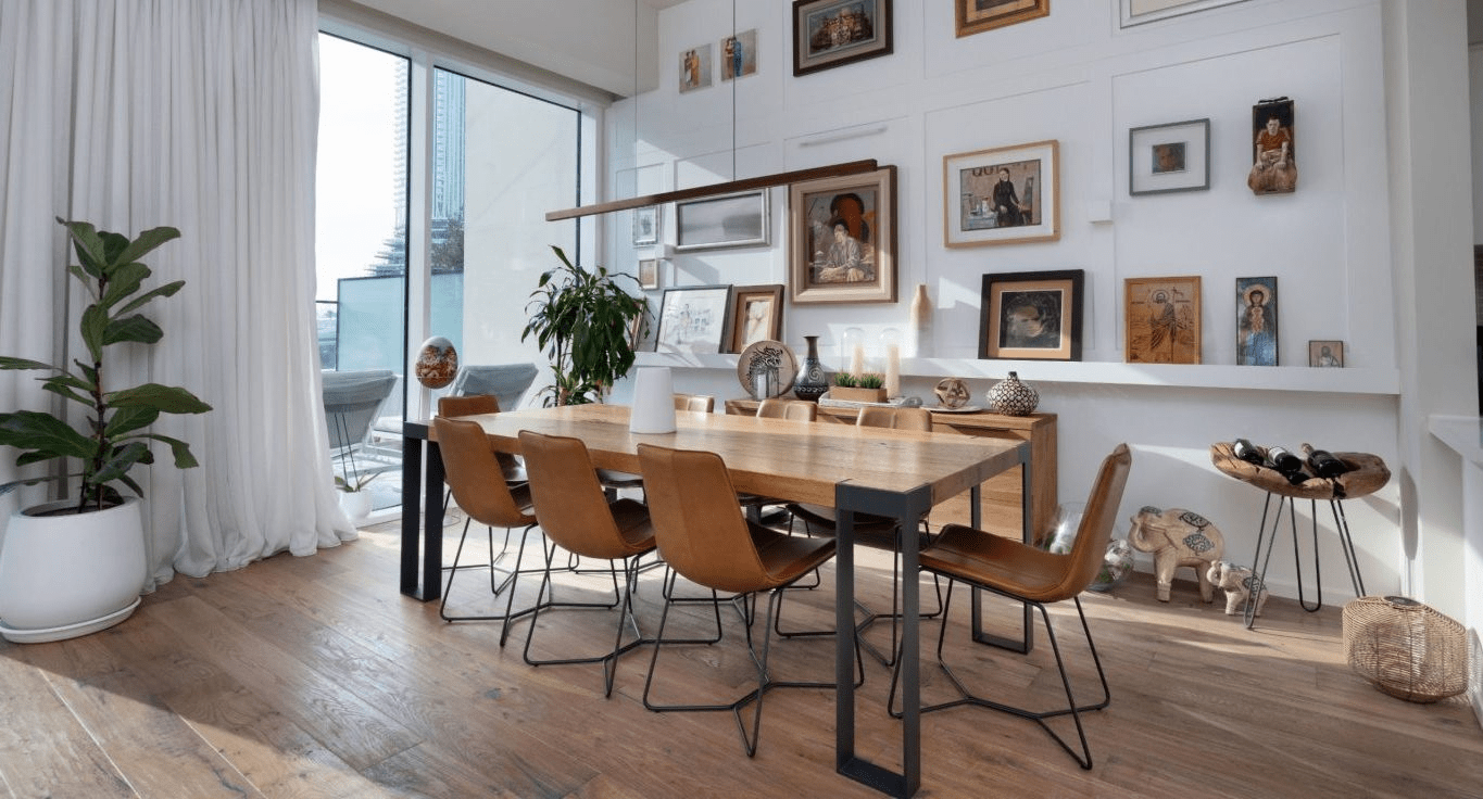 Creek Harbour Townhouse in Dubai features Artisan Collection maple flooring. Discover the best way to clean hardwood floors.
