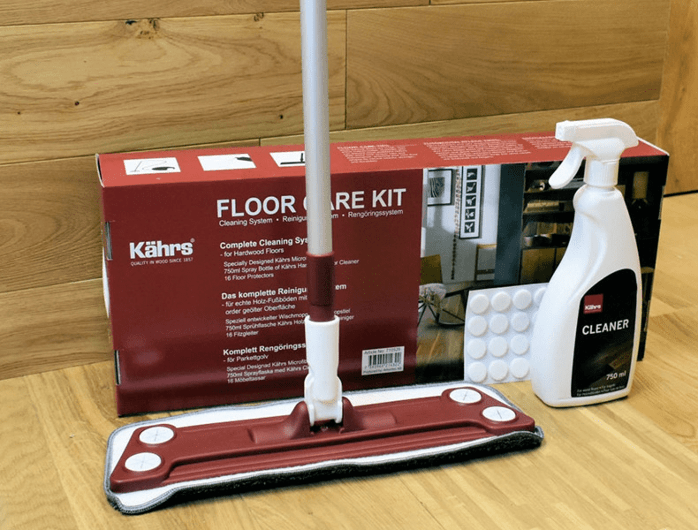 Discover the best way to clean hardwood floors with top quality tools and products from Kahrs recommended by Nordic Homeworx.