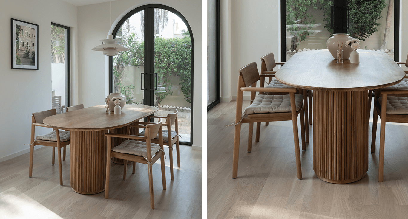 Newly renovated townhouse in Dubai with Kährs Oak flooring by Nordic Homeworx, bringing a natural, earthy touch to the homes.