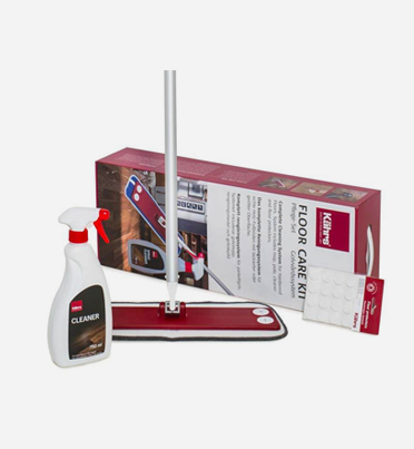 Kährs Yearly Maintenance Service, a professional in-home floor cleaning and maintenance coat service tailored to your floor's specific finish.